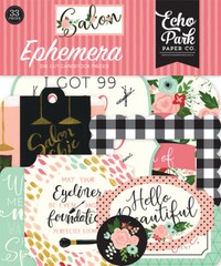 Echo Park SALON Ephemera Die Cut Pieces 33p Fashion SAL196024