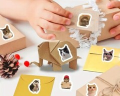 50 Mini Cute Cat Meme Stickers – Kitty Decals Phone Water Bottles Laptops