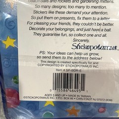 NEW Stickopotamus Pocket Sticker 6-Ring Binder Album Sun Stars + Golf Stickers