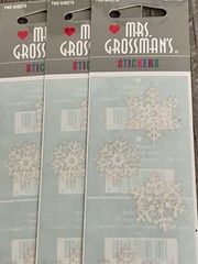 Mrs. Grossman’s Paper Company Snowflake Whispers Stickers 2 Sheets X 9 Lot