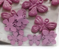 Webster’s Pages Butterfly Designer Charms, 10 pieces for Scrapbooks Lavender