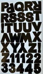 BLACK 1-1/4” ALPHABET Stickers(4 sheet)Making Memories•Letters•Numbers •Words•