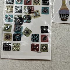 Lot Of 17 Sheets Of Crafters Square Stickers For Scrapbooking. Unused