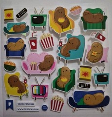 Pipstick Sticker Sheet 4×4 called «Couch Potatoes» From Feb 2023
