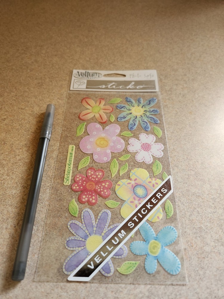Sticko~Pastel Flowers~Vellum Stickers