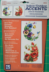 Loew Cornell Indoor/Outdoor Rub-On Transfer Decals, Floral