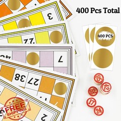 GUEER 400 Pcs Scratch Off Stickers 2 Inch Gold