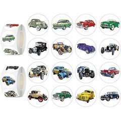 600 Pcs Car Trucks Roll Stickers for Kids Kindergarten Teacher School