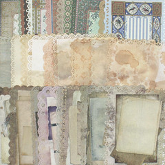 75 Sheets of Scrapbook Paper, Lace Edged Vintage Journaling Scrapbooking&Mesh T