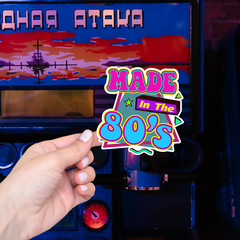 1980s Nostalgia Die-Cut Sticker – ‘Made in the 80s’ Theme
