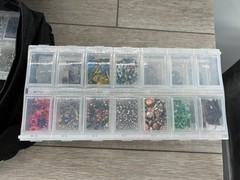 Craft Mates Embellishments Beads 6 Lockables Organizers Junk Journal Craft Lot