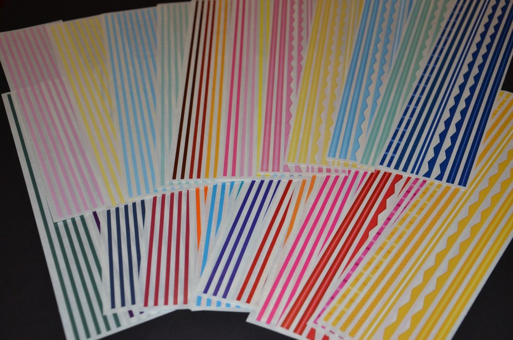 Creative Memories Borders Pastels, Bright, Dimensions Stickers