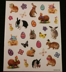 Photo Stickers – Bunnies At Play – 30 Stickers – Easter – Way To Celebrate