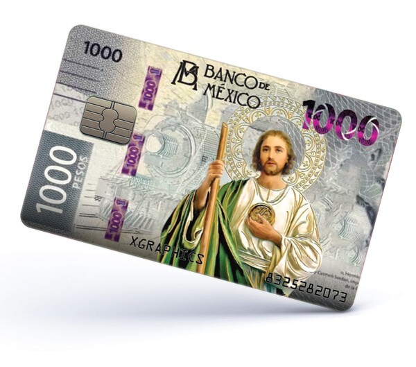 St Jude Credit Card Skin Cover Vinyl Stickers (4 Pack) San Judas Sticker