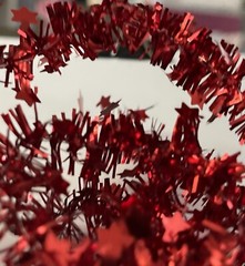 SMALL RED STAR METALLIC GARLAND (24”)Christmas•Holiday •Ornament•Decoration•Tree