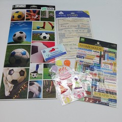 Lot of 4 Sticker Packages Soccer Inspirational Birthday & More
