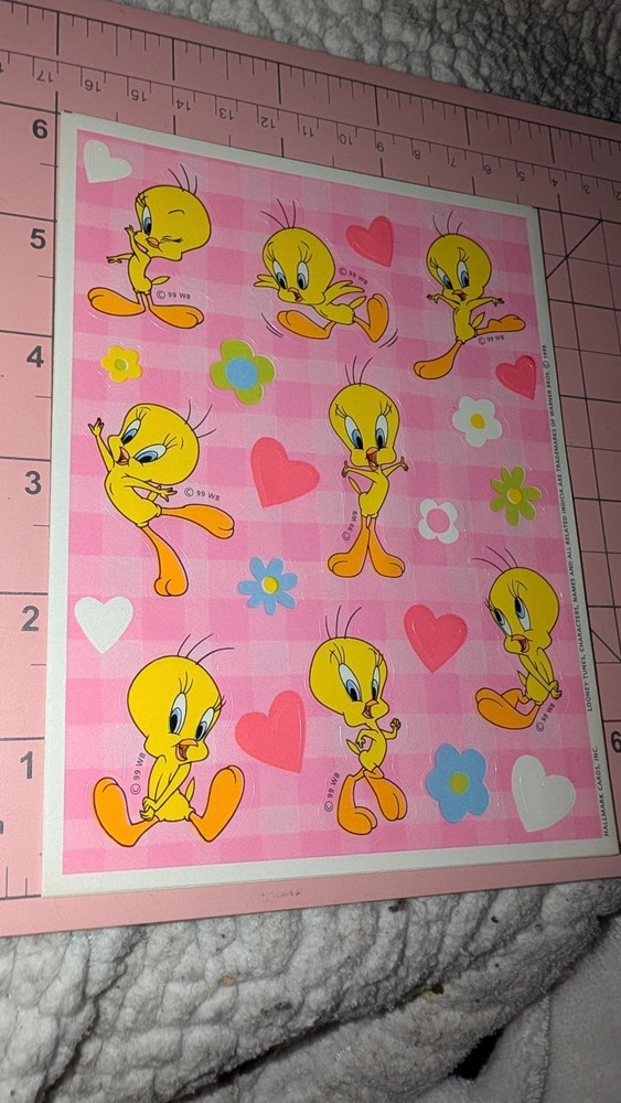 Vintage Tweety Bird Stickers Looney Tunes 1 Sheet Hallmark