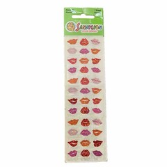 SandyLion Stickers Vintage Micro Prismatic Red Lips 1 Sheet SEALED