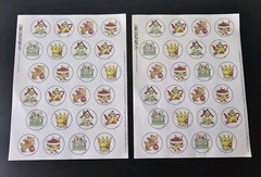 Mary Engelbreit 48 Colorful Stickers Round Seals 6 Designs 1.5″ Teapot Dog House