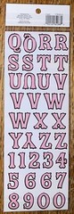 RECOLLECTIONS Pink Upper & Lower Alphabet Alpha Letters Number Scrapbook Sticker