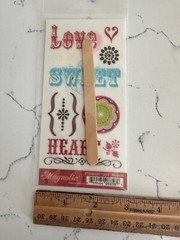 My Minds Eye Magnolia Starburst «Love» MGB108 Rub On Love Sweet Heart Scrapbook