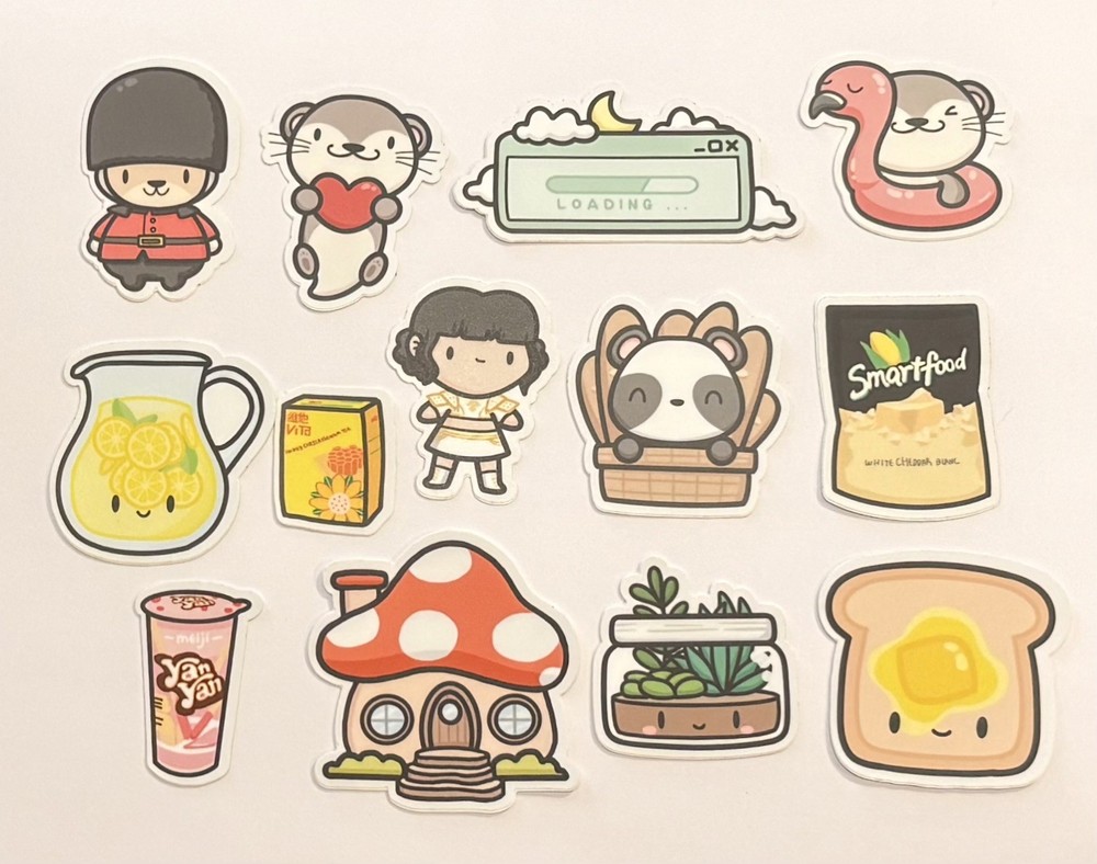 Hubman and Chubgirl Lot of 13 Diecut Stickers NEW