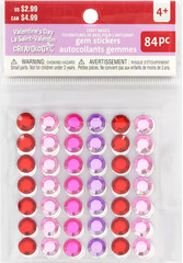 Gems Love Valentine’s Day Pretty Red Pink Purple Gem Jewel Creatology Stickers