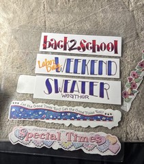 Large Scrapbooking Sticker Ephemera Lot School Baby Holiday Plus Binder Sleeves