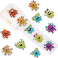 500Pcs Fall Thanksgiving Stickers Roll 1.2In Laser Turkey Waterproof Decals 5 Co
