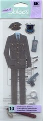 Vintage Touch of Jolee’s POLICE Hero Theme 3-D Stickers 64473 FAST FREE ship!