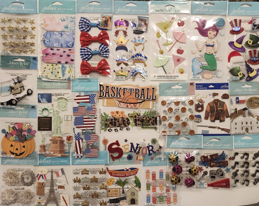 JOLEE’S BOUTIQUE Creative Touch Lot of 25 Dimensional Scrapbooking Stickers