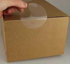Hybsk Clear Seal Sticker Labels 4 inch Round Circle Wafer Stickers/Labels 100