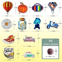 300 PCS Stickers Pack, Colorful Waterproof Stickers