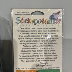 NEW Stickopotamus Pocket Sticker 6-Ring Binder Album Sun Stars + Golf Stickers