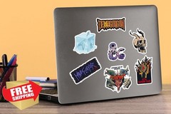 Graphics and More DandD 50ct Vinyl Stickers Pack