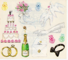 Vintage Frances Meyer Stickers – 4 Sheets – Wedding Too Melinda May for FMI