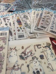 SALE Huge Lot Of 75 Rub On Transfers Vintage Brand New Floral Holiday Gift Craft