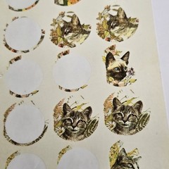 Vintage 1984/86 Current Cats Jumbo Sticker Pack, 8 Partial Sheets 2 Full Sheets