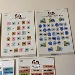 Hubman And Chubgirl Days Of The Week & Date Dots Planner Stickers Set