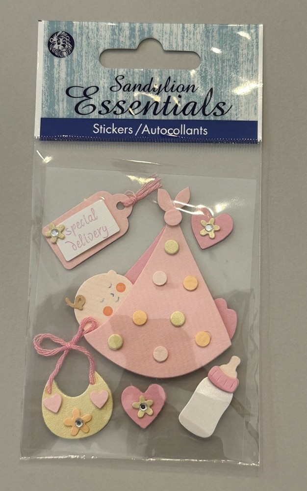Retired Sandylion Essentials Baby Girl Sticker Packet – New Sealed