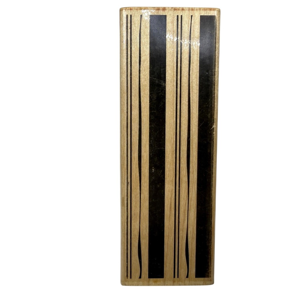 Paper Inspirations Wood Rubber Stamp Vertical Stripes Scrapbooking Card Making