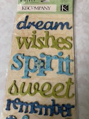 K&COMPANY STICKERS K-OLOGY ADDISON CHIPBOARD WORDS 10PCS