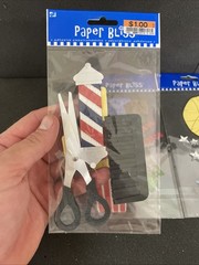 Paper Bliss Barber Shop, Popcorn, Birthday Moon Dimensional Stickers Lot of 6