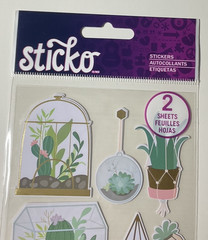 Sticko Stickers 20PC Succulent Terrarium 2020 Plants Scrapbook Planner 20PC New