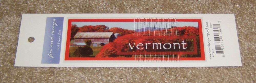 far and away States Title Diecut ~ Vermont