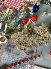 Alice in Wonderland Junk Journal Kit Ephemera Bundle 106 Pc Tags Papers Crafts