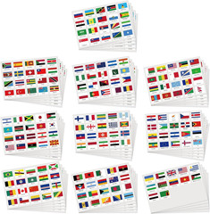 960 Pieces World Flag Stickers 192 Country Flags of the World Mini