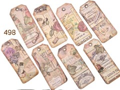 Handmade Junk Journal Tags Ephemera Scrapbook Embellishments