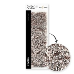ALTENEW – STELLAR SEQUINS – PEWTER – 6 SIZES, 2mm, 3mm, 4mm, 5mm, 6mm, 8mm