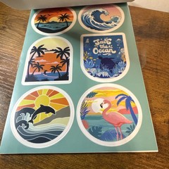Pen+Gear Vinyl Sticker Book, 14 Sheets with 98 Stickers